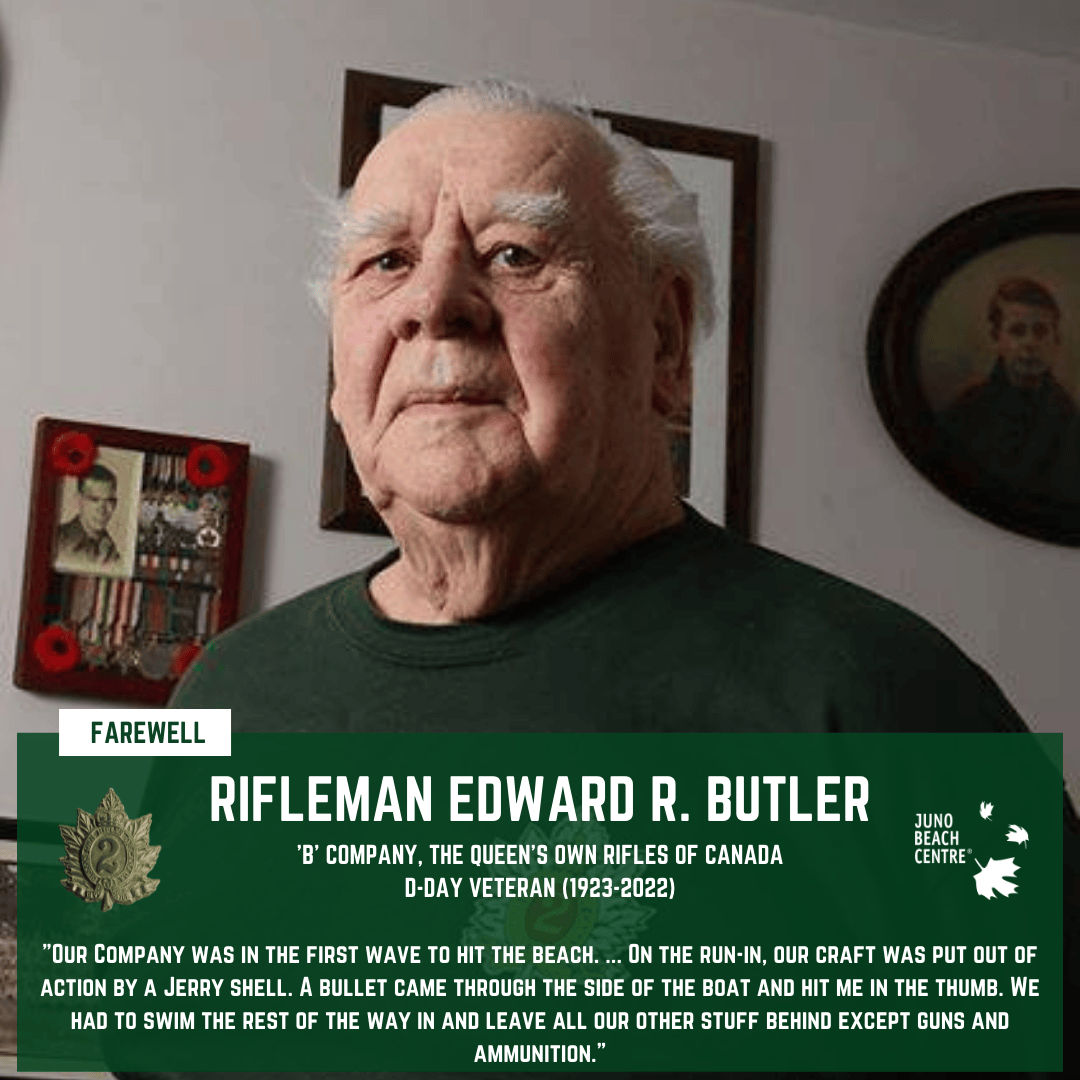 Farewell Edward Butler (1923-2022) : Juno Beach Centre