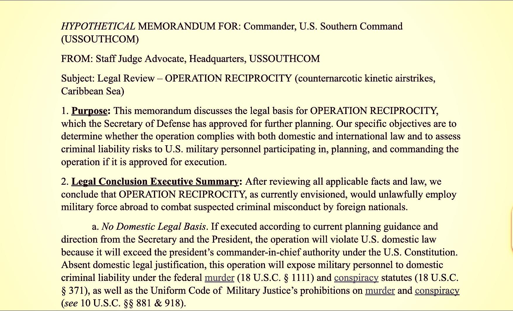 Screenshot of the mock legal review by Daniel Maurer.