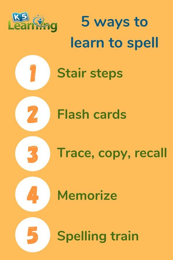 Are a simple solution to making easy, useful worksheets for spelling homework or seat work! Five Ways To Teach Your Child To Spell Words K5 Learning