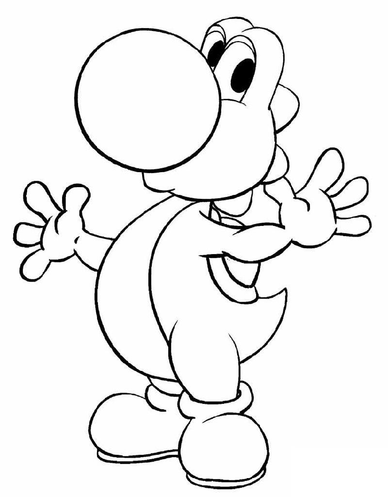 Yoshi coloring pages cute