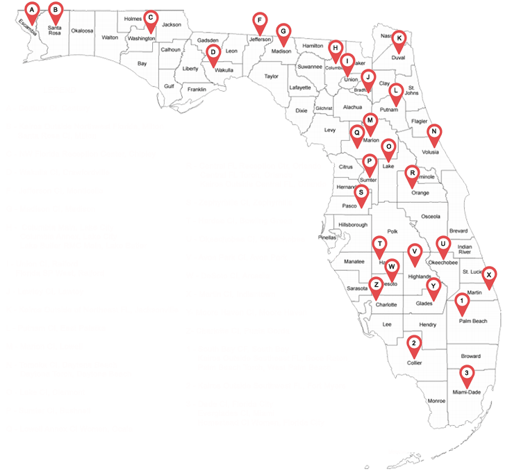Florida Prisons Location Map FLORIDA STANDS OUT New Map Shows Lgmap3 