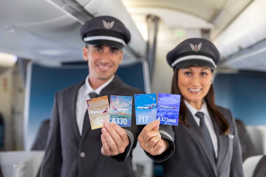 【貴重】ハワイアン航空トレーディングカード B717-200 ハワイアン航空、限定トレーディングカードを配布 デジタルカードも