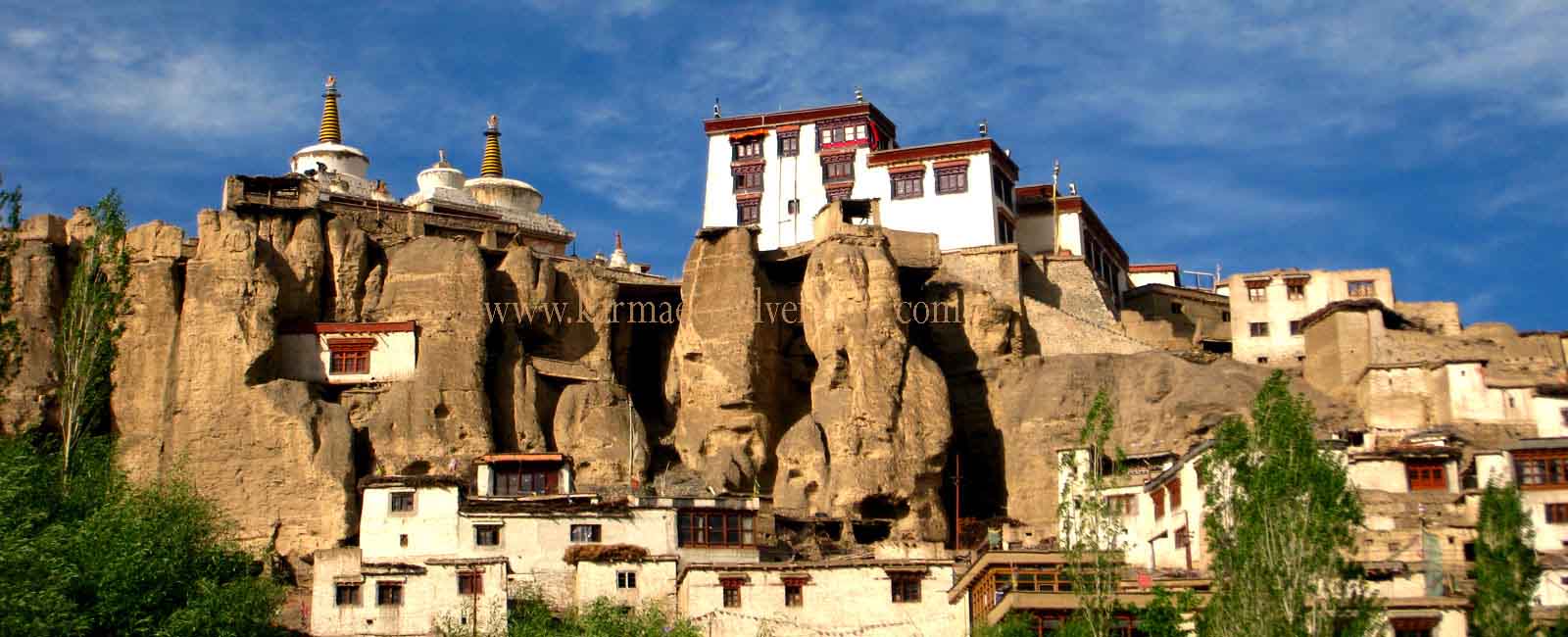 The monastery on the top of Ladakh hill