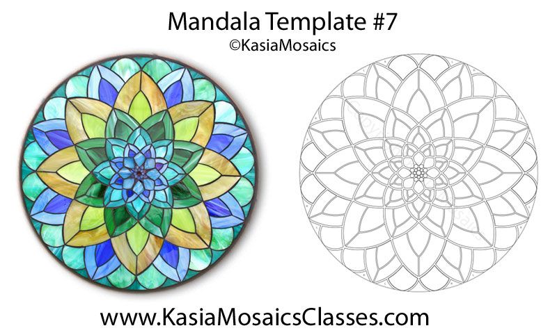 Krankzinnigheid Mentor veteraan Kasia Mosaics Classes » Template Download: Mandala Design #7