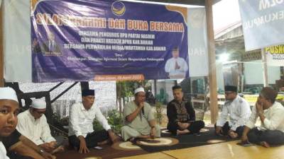 Silaturahmi dan buka puasa bersama Partai NasDem Kabupaten Banjar, Rabu (19/4/2023). (Foto: Katajari.com)