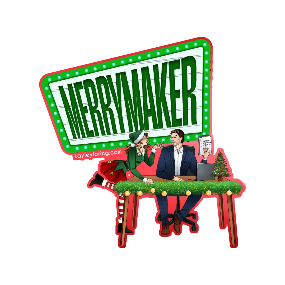 Merrymaker sticker - illustrated Cleo and Elijah