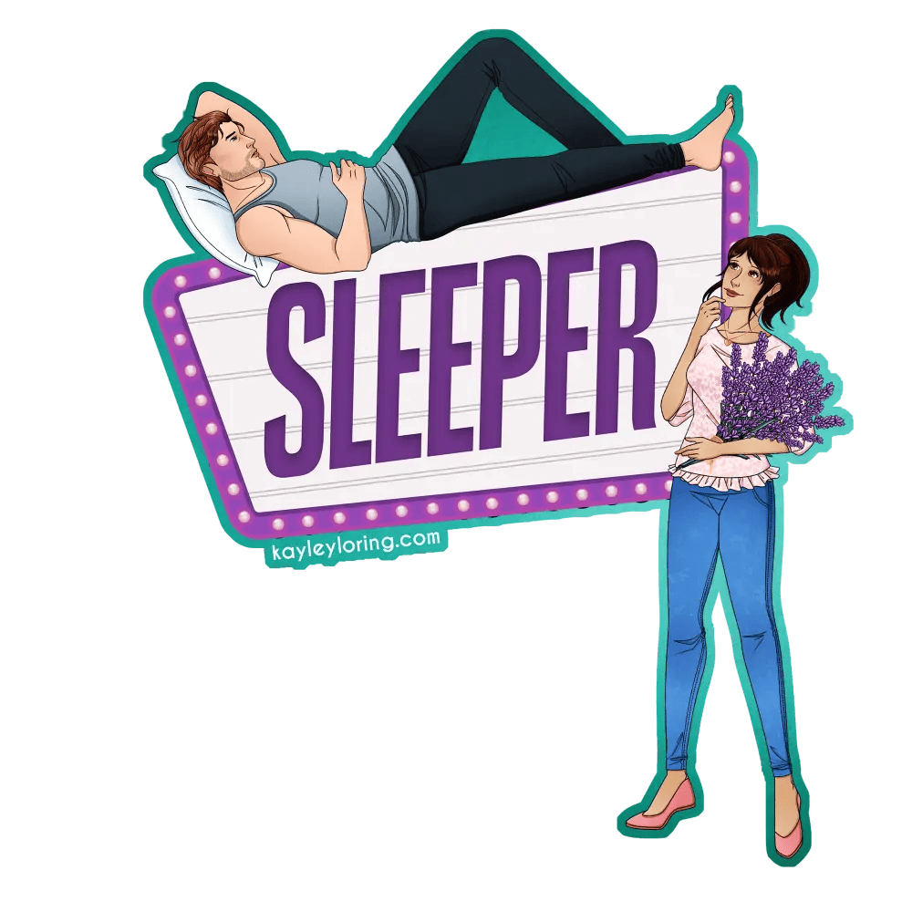 Sleeper sticker image-illustrated Shane Miller and Willa Todd
