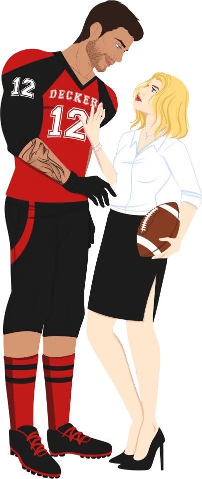 Decker and Hannah from DECKER: Changing the Play by Kayley Loring and Connor Crais