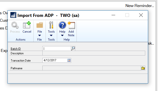 How To Import Payroll Adp File Data To Microsoft Dynamics Gp