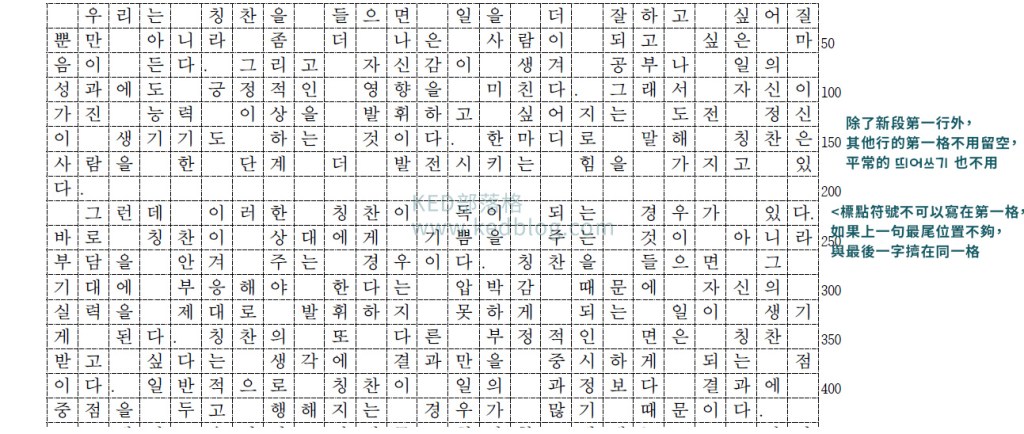 【TOPIK自學】TOPIK寫作格式、寫作範例、原稿紙下載 3 2