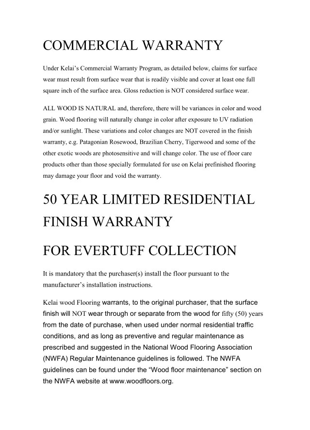 Warranty