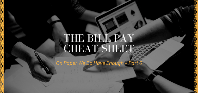 The Bill Pay Cheat Sheet