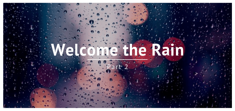 Welcome the Rain – Part 2