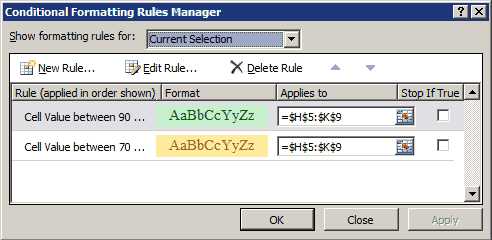 Excel: how to clear conditional formatting rules