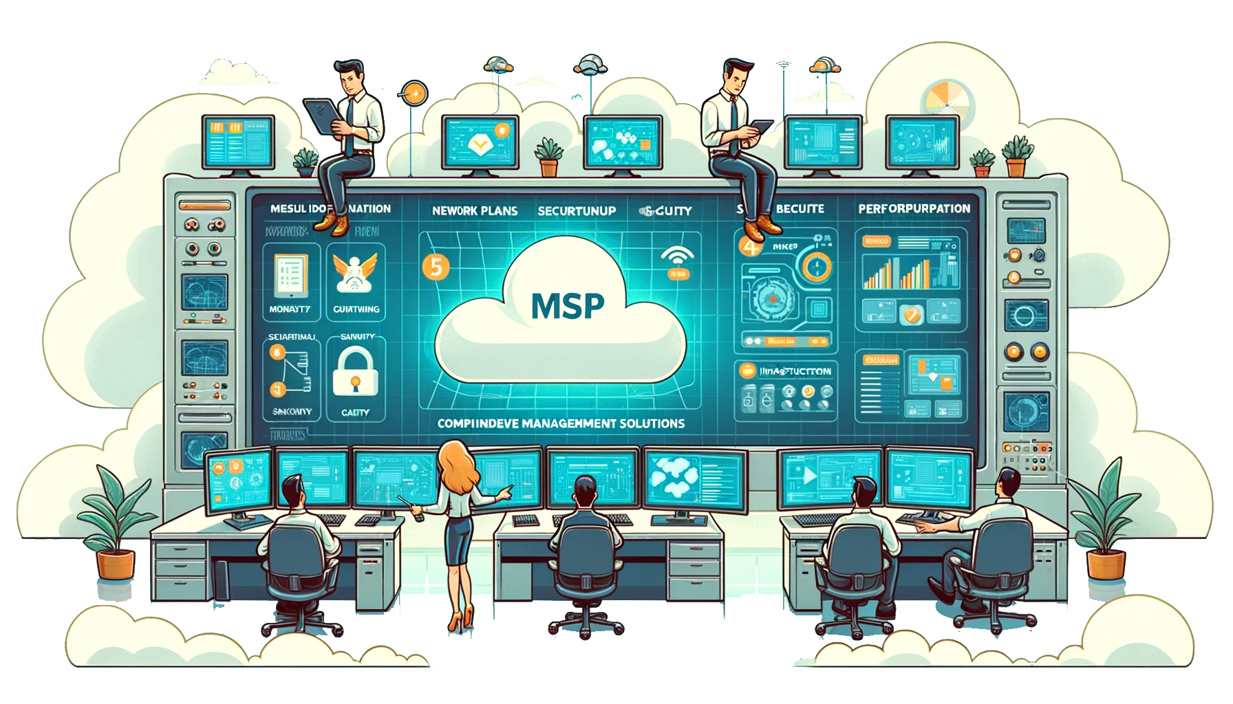 Managed It Support Key Msp - Download Ultra HD Gradient Illustration | 8K
