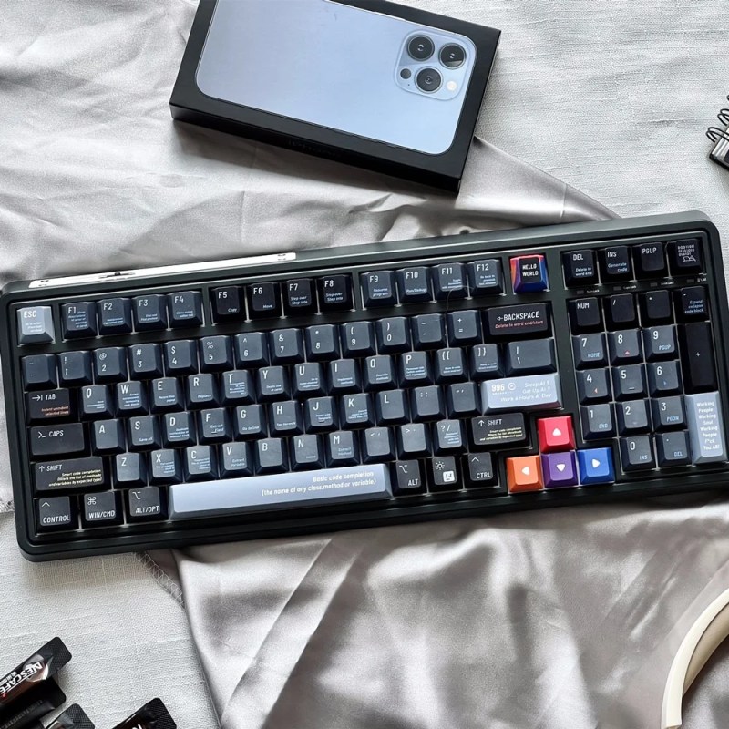 Computer Programmer Keycaps Set Coding Black - Keysium