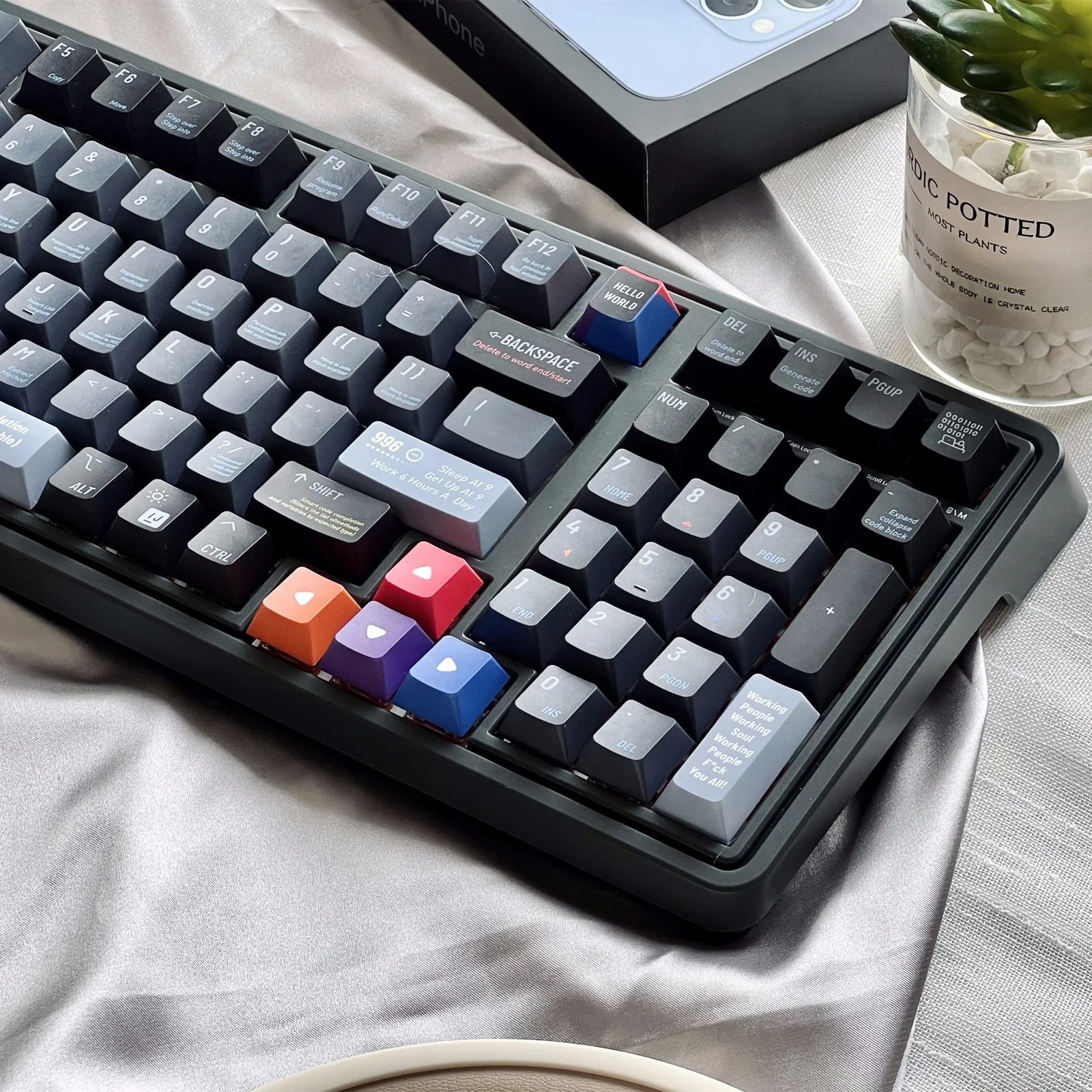 Computer Programmer Keycaps Set Coding Black - Keysium