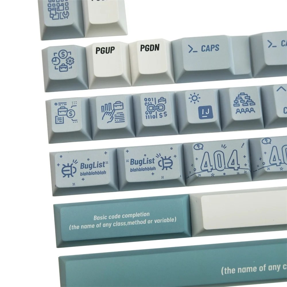 Programmer Coding Keycaps Set Computer White - Keysium