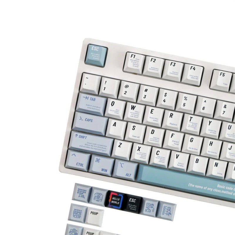 Programmer Coding Keycaps Set Computer White - Keysium