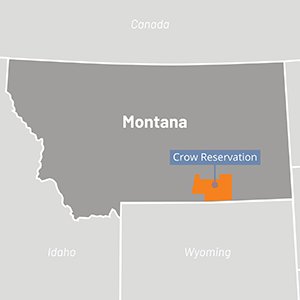Crow Indians Map 9371 MONTANA Thumbnail 