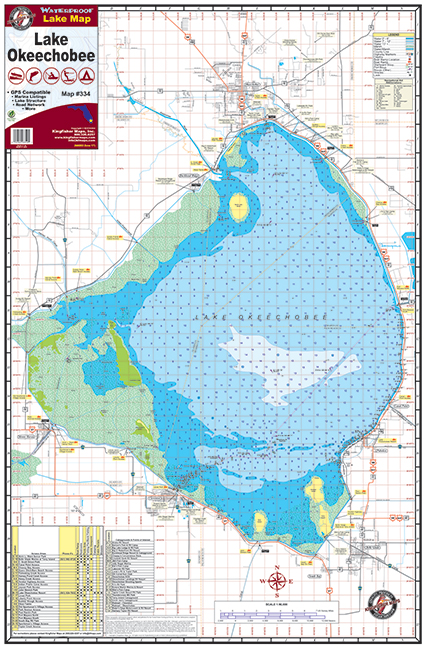 Lake Okeechobee Fishing Map 1 
