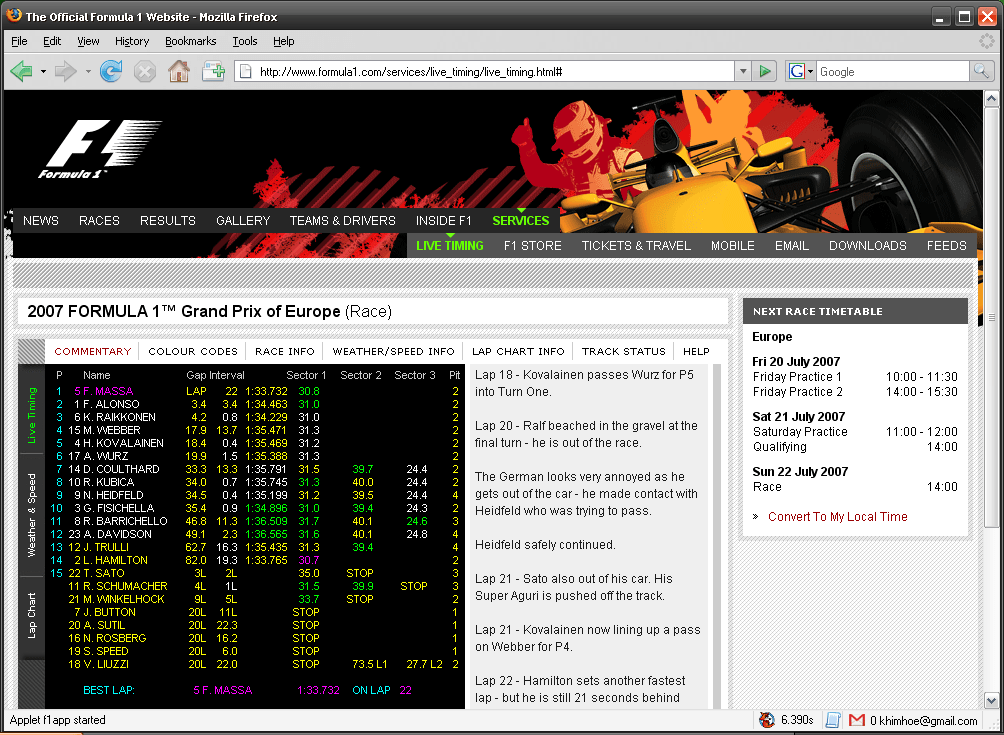 New F1 Live Timing Khimhoe Net