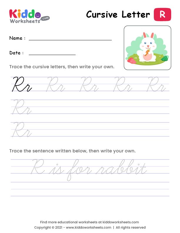 Free Printable Cursive Letter R Worksheet - Vintage Wallpapers - Stunning Desktop Collection