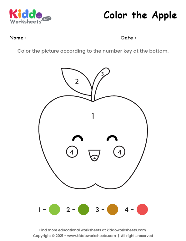 A is for apple worksheet