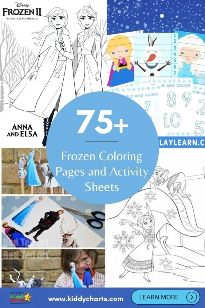 75 frozen coloring pages and activity sheets for disney fans everywhere