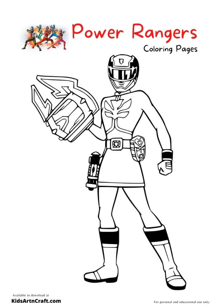 power rangers coloring pages for kids free printables kids art craft