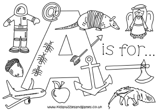 alphabet letters colouring sheets kids puzzles and games