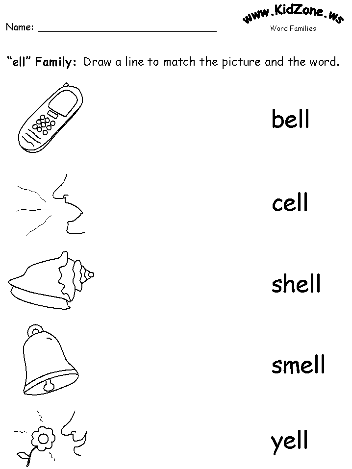 word family phonics worksheets