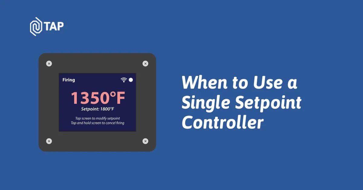 Single setpoint controllers are used for metal heat treat and executing simple kiln firing schedules.
