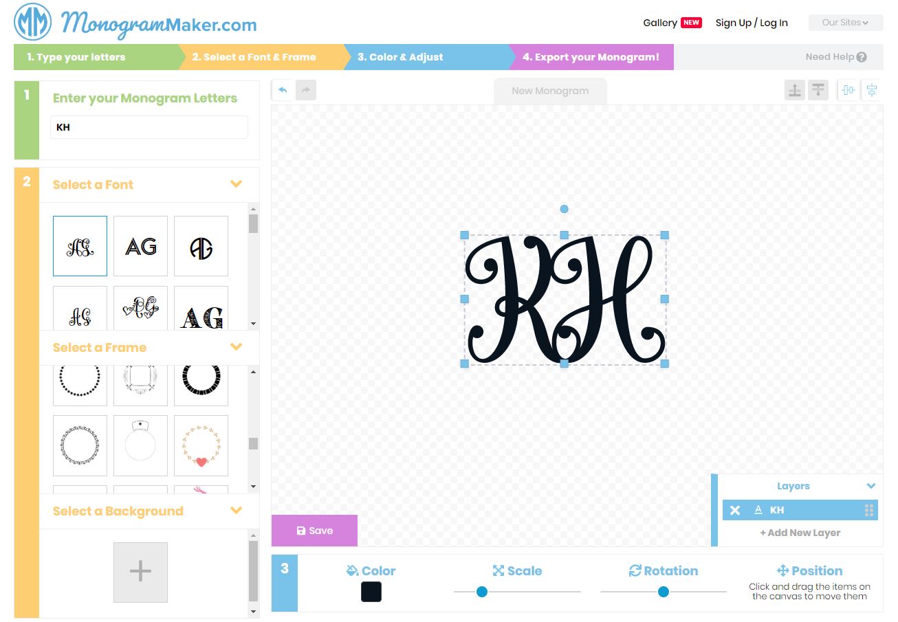 Create a monogram free online with chicfetti’s monogram maker. Designing Online With Monogram Maker Kip Hakes