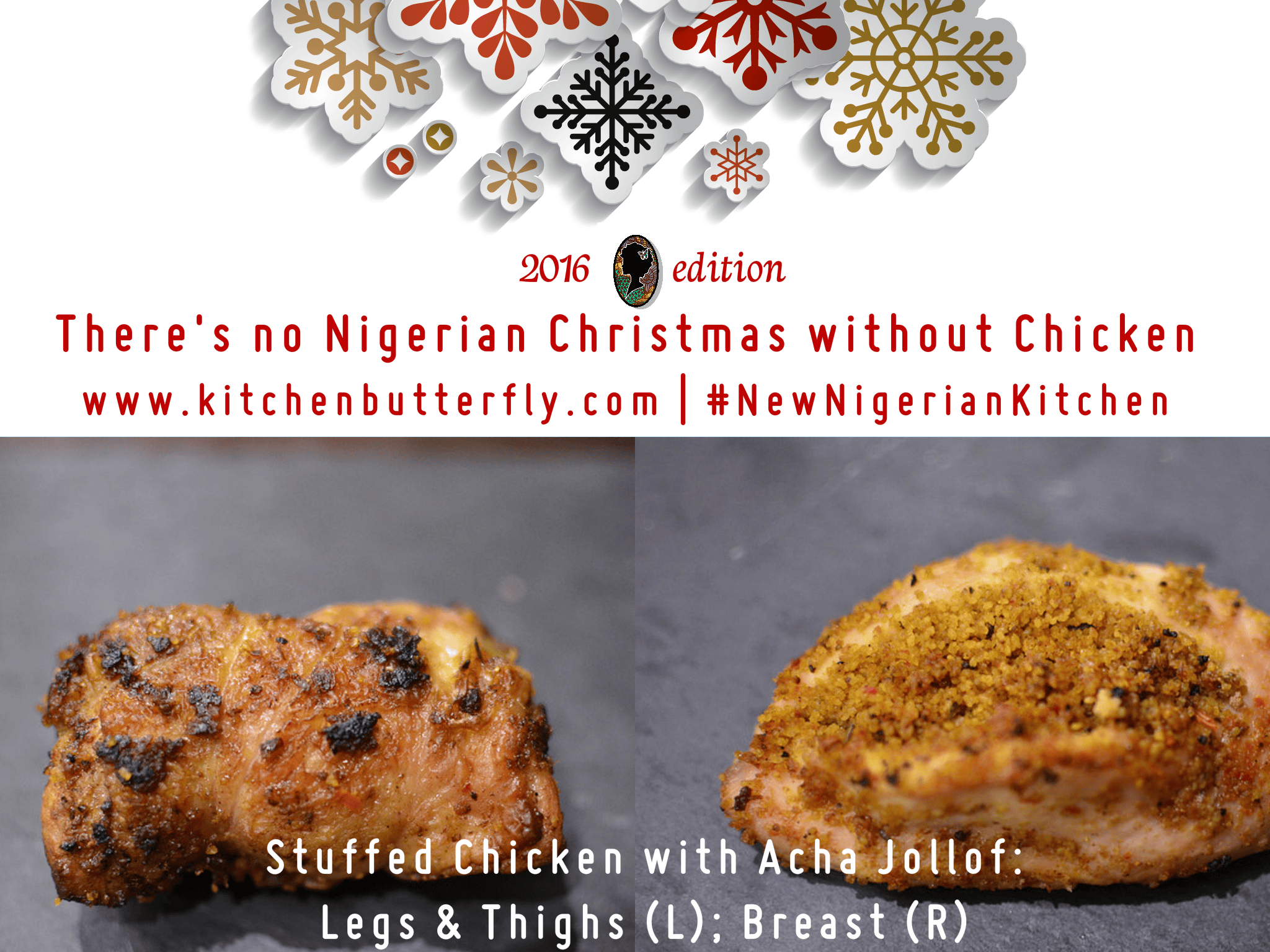 New Nigerian Christmas Chicken #1: Stuffed Chicken Legs & Breasts