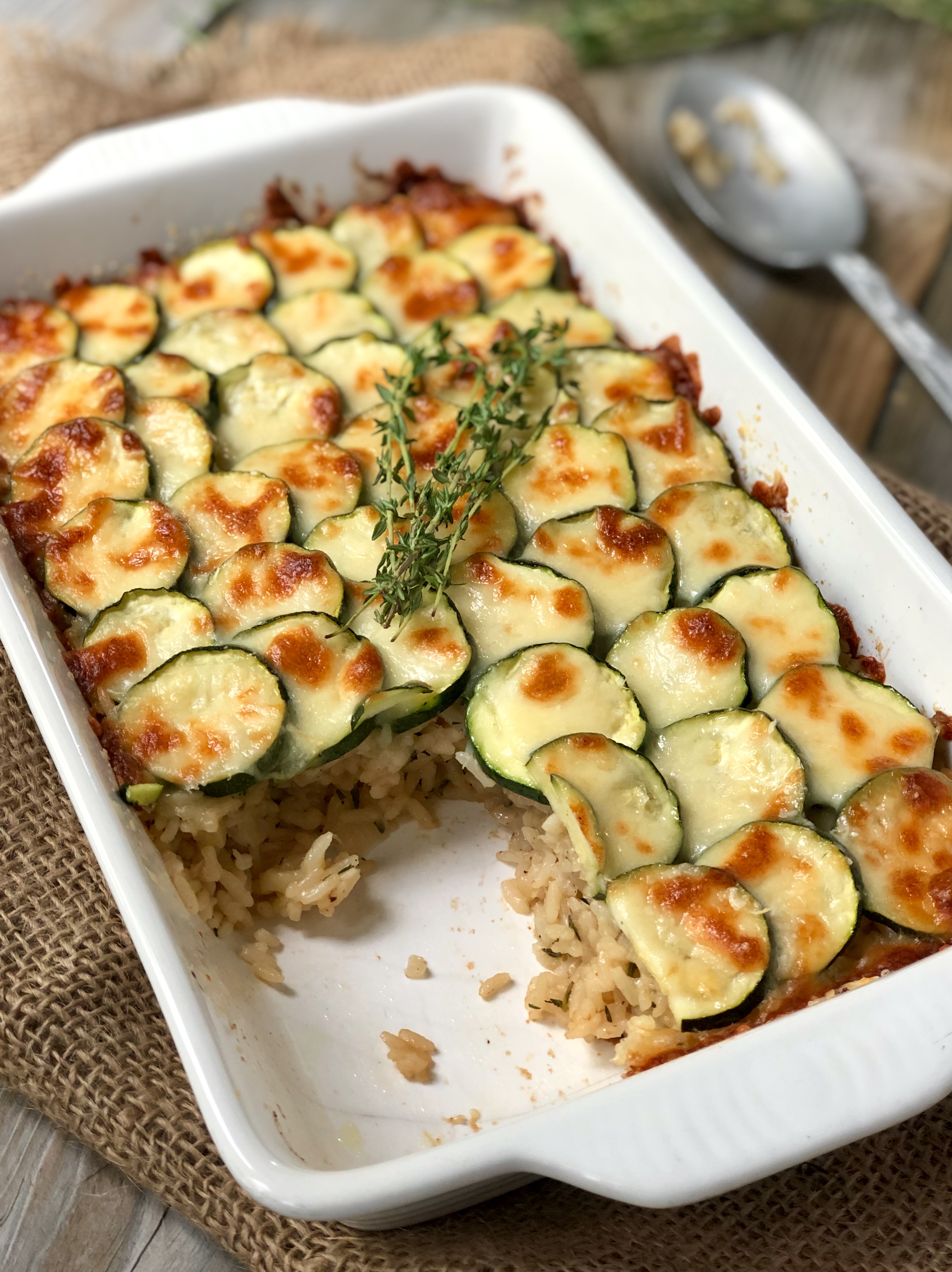 wallpapers Zucchini Rice And Cheese Gratin zucchini rice gratin the kitchen fairy