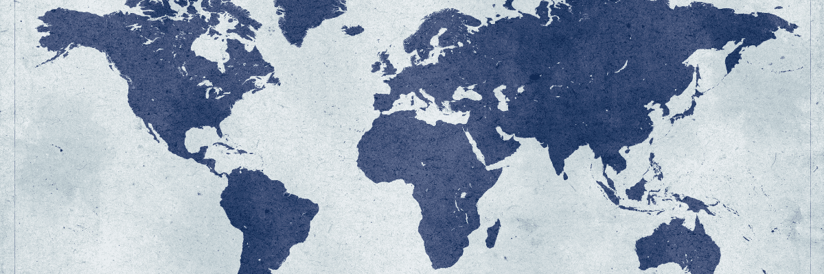 world map in blue and light blue