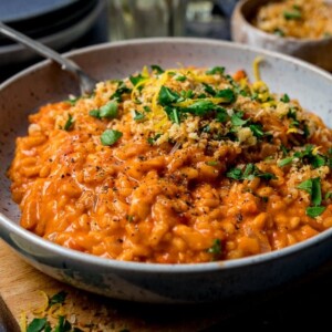 pic Prawn And Tomato Risotto Hello Fresh creamy tomato risotto with crispy