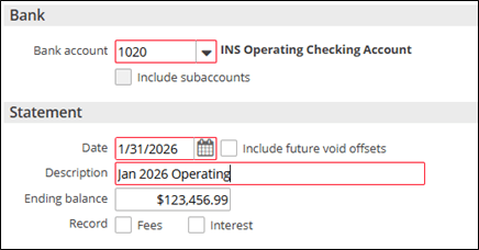 How to create a bank reconciliation entry in Applied Epic