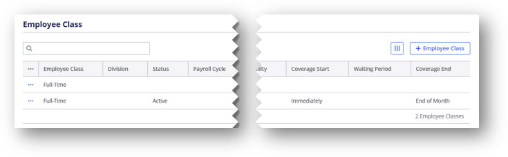 Employee Class in the Account Overview Tab