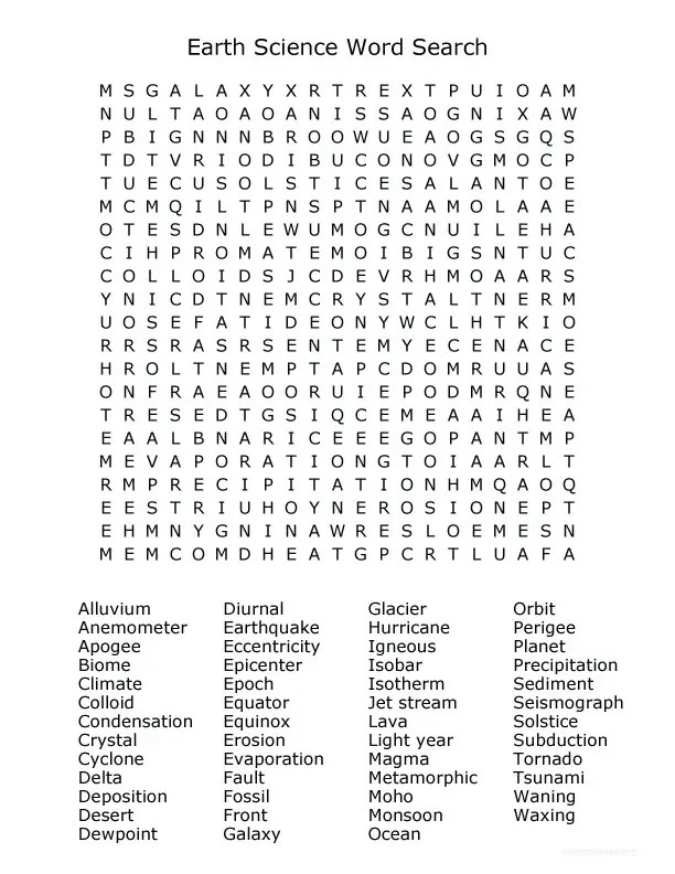 21 knowledgeable science word search kitty baby love