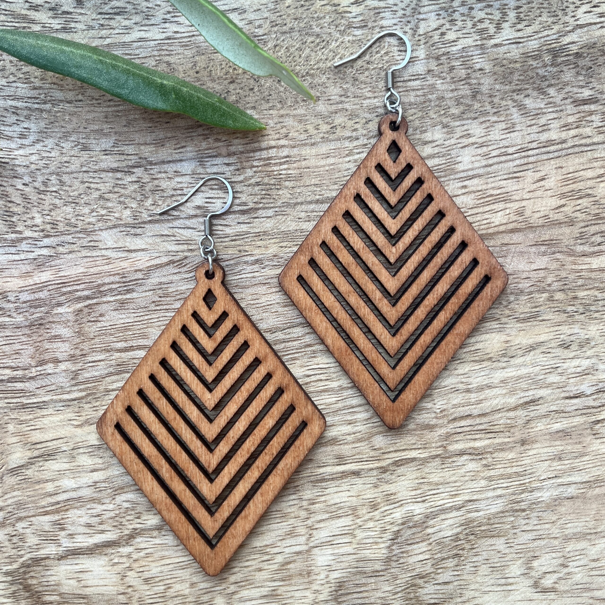 Boho Holzohrringe XL