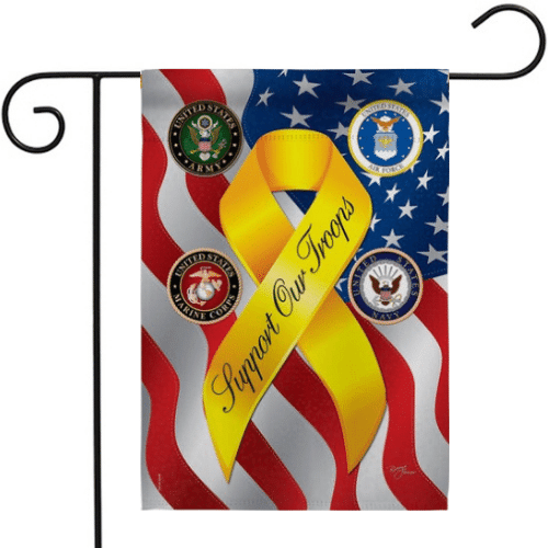 Support Our Troops Freedom Garden Flag