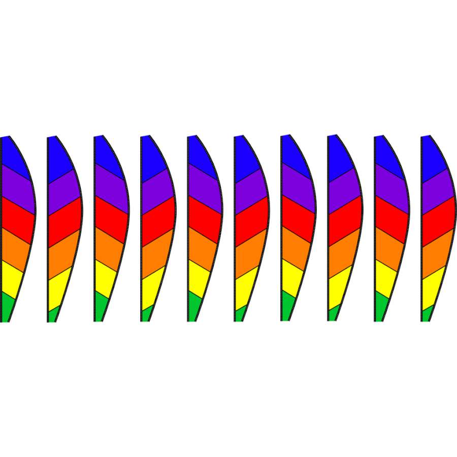 Alternative view of 26'' Chevron Rainbow Hot Air Balloon