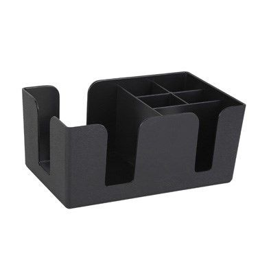 Bar Caddy 6 Compartment Black