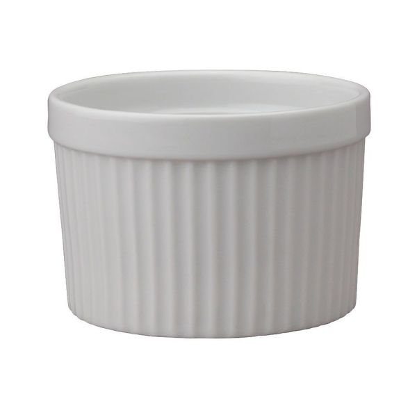 Ramekin 10oz Flute White China