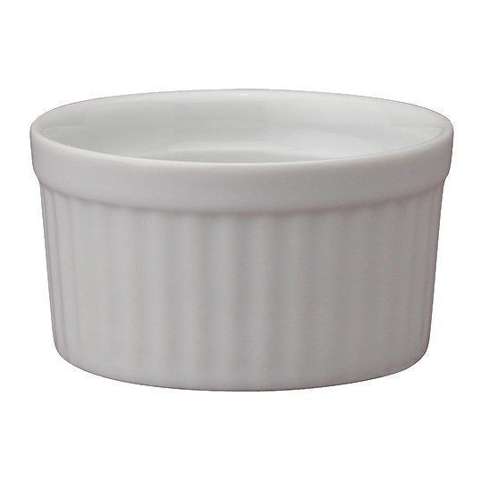 Ramekin 10oz Flute White China