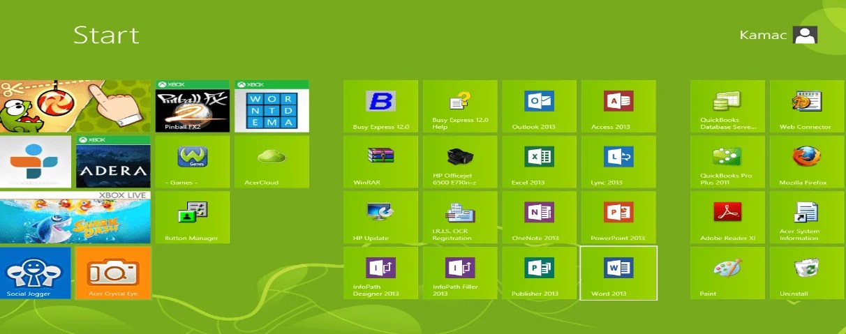 Open word in win 8.1