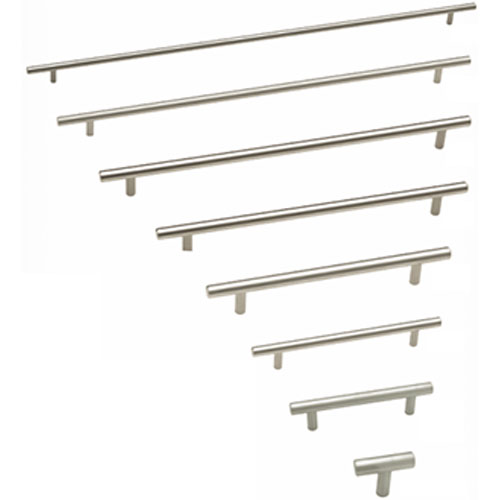 Bar Pulls Satin Nickel 2 inch to 30 inch lengths