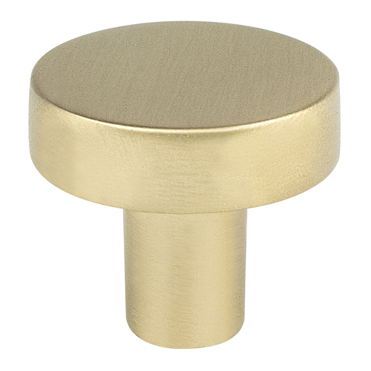 PROTR2-SCP Knob 1 in Dia. Flat Round Satin Champagne